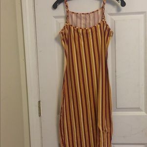 Multicolor stripe bodycon dress